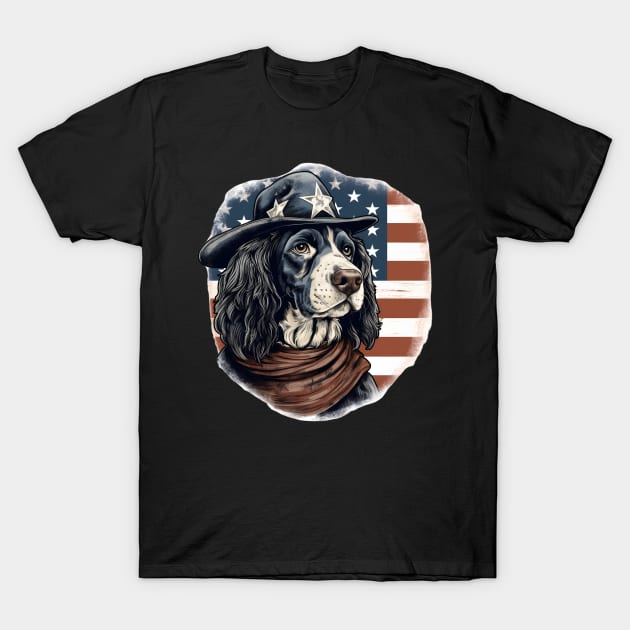 Patriotic English Springer Spaniel T-Shirt by NatashaCuteShop